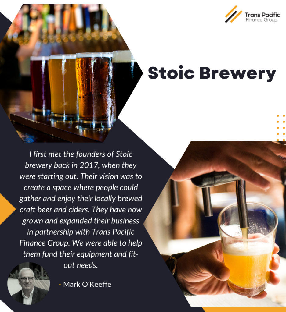 Brewery Equipment Financing, Commercial Loan Lenders, Stoic Brewery, Mark O'Keeffe quote