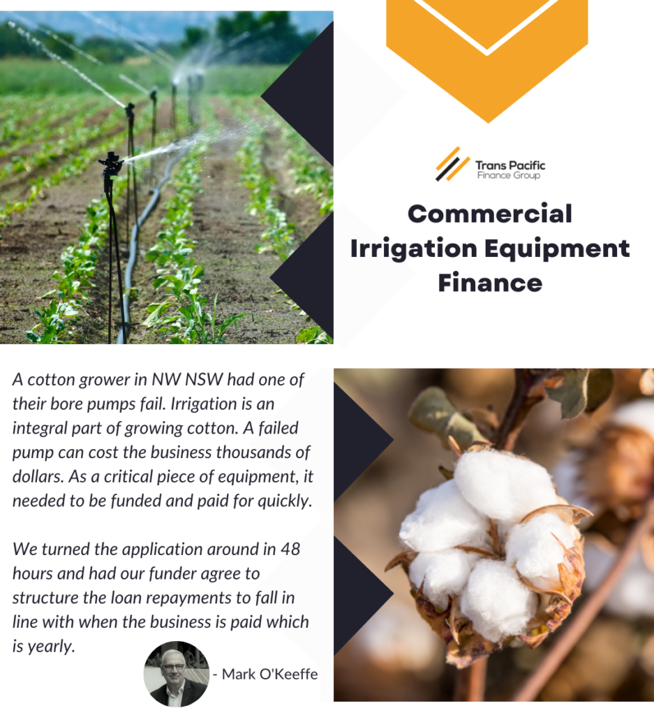 Farm Irrigation Equipment finance quote