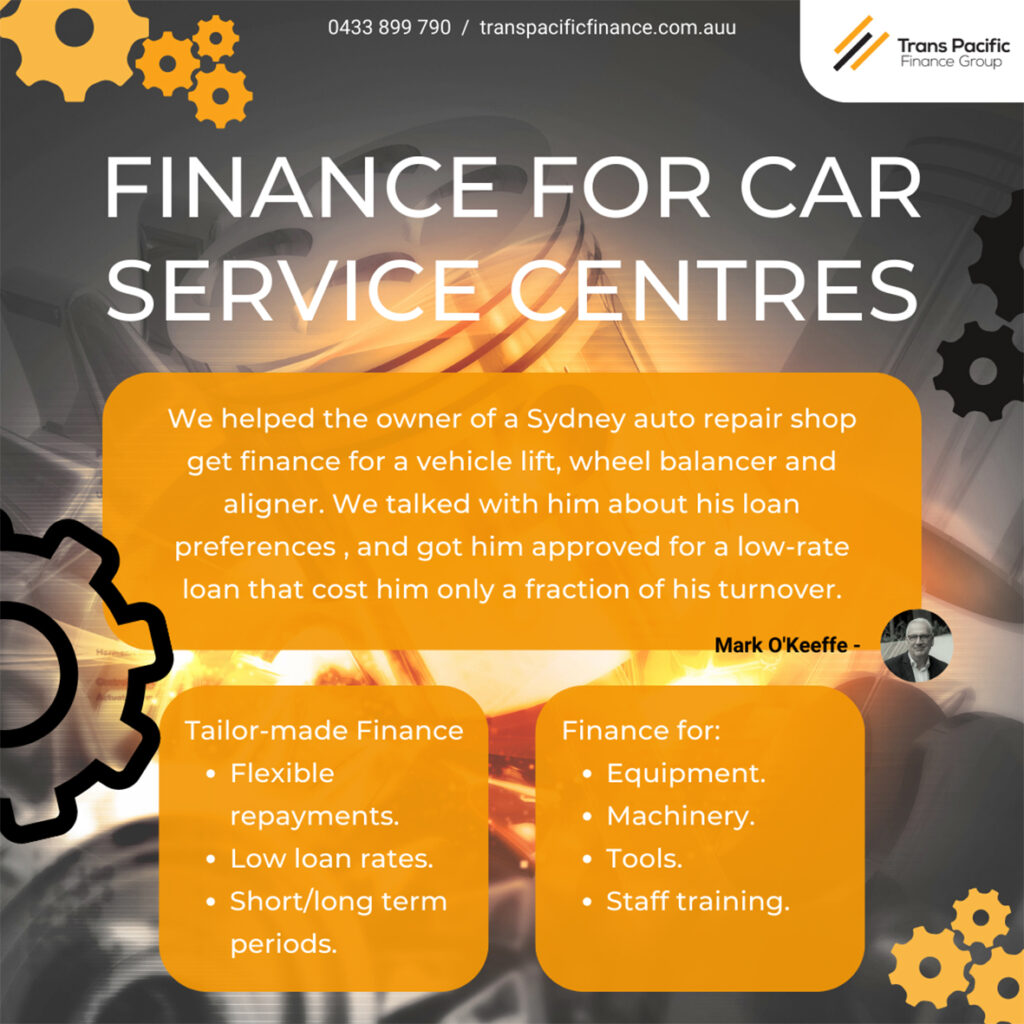 Car Service Centre Finance, Automobile Scissor Lift Loans Equip Services